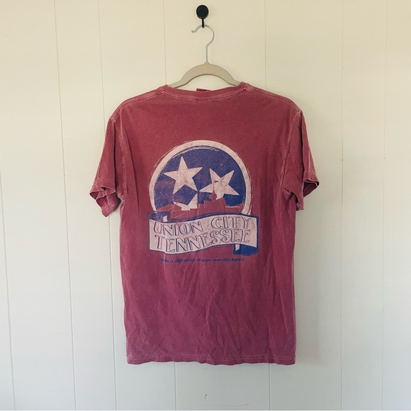 Comfort Colors Men's maroon union city museum tee - Picture 5 of 6